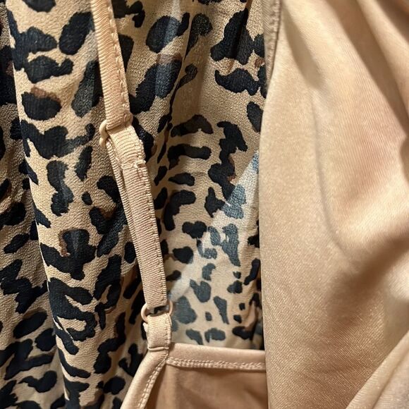 NWT Plus Size Ava & Viv Leopard Sheer Blouse & Cami - Picture 6 of 10